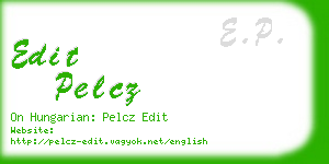 edit pelcz business card